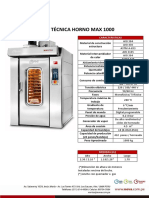 Ficha Tecnica Horno Max 1000