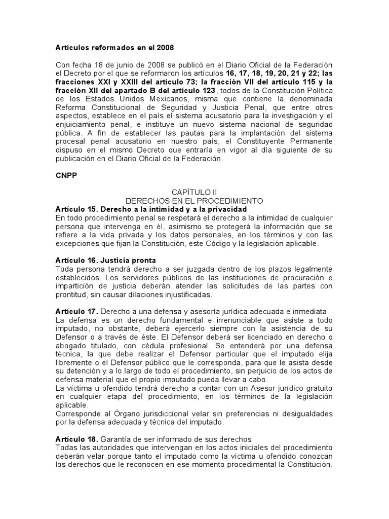 Reforma Penal de 2008 en México | PDF | Gobierno | Justicia