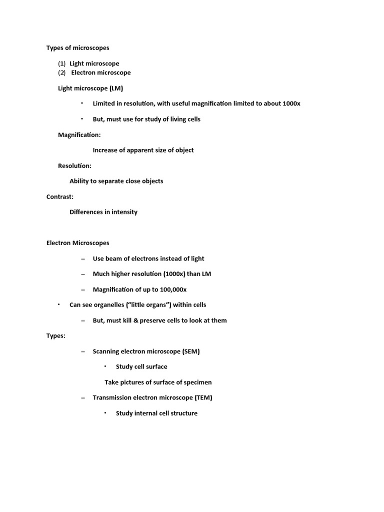Types of Microscopes | PDF | Technology & Engineering | Young Adult