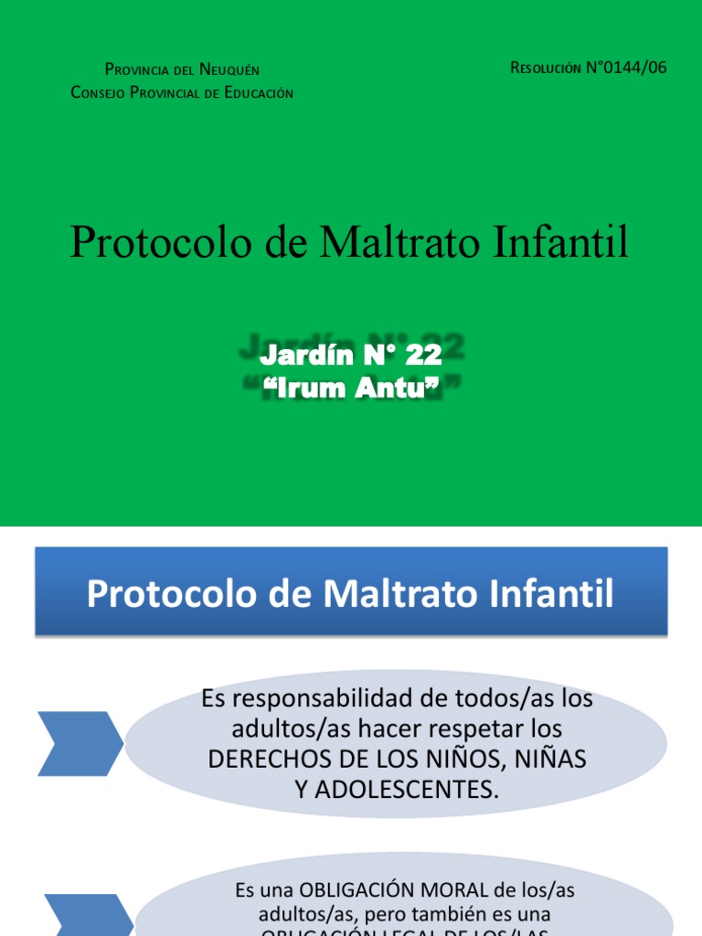 Protocolo de Prevención del Maltrato Infantil | PDF | Abuso infantil ...