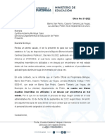 Oficio y Acta No Participar en Baja de Bienes