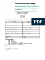 Course Outline in Tlefan 2021 2022