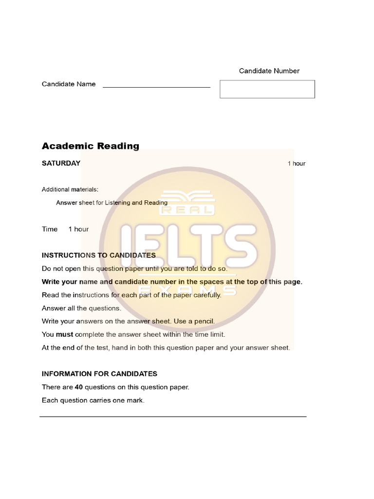 Real Ielts Reading Test Quater 1, 2023 - Test 7 - Full | PDF