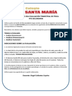 Comunicado 2da Evaluación Trimestral de Física 4to Sec 04-05-2022