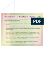 Characteristics of Bio Adhesive Polymers