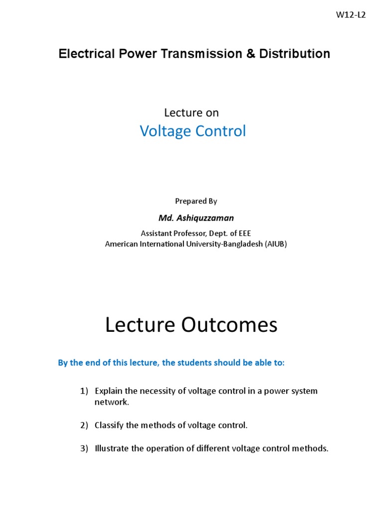 Voltage Control Methods in Power Systems | PDF | Transformer | Capacitor
