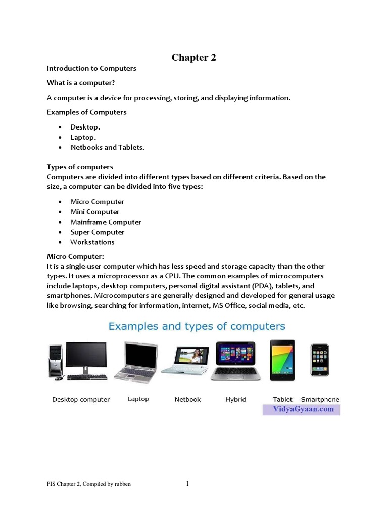 Chapter 2 Types of computers PDF