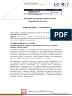 Tarea 1 Análisis Acerca de Las Unidades de Control de TTTTSV - Ecuador