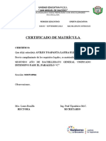 Formato Certificados de Matrícula