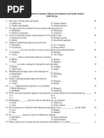 1000 MCQs (Human Development and Family Studies)