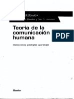 MED13. LECTURA 1. TEORIA DE LA COMUNICACION HUMANA Axiomas Exploratorios