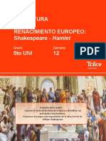 Literatura - 5° UNI - Renacimiento - Hamlet (Tema Del Examen de Admisión UNI)