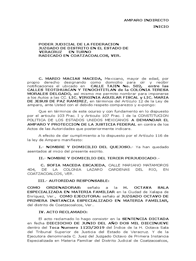Amparo Indirecto contra Orden de Aprehensión | PDF | Pensión ...
