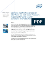 Optimizing H.264 Software Codec On Intel Atom and Intel Core 2 Processors Targeting Intel Digital Security Surveillance (Intel DSS) Applications