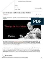 Una Introducción A La Teoría de Las Ideas de Platón