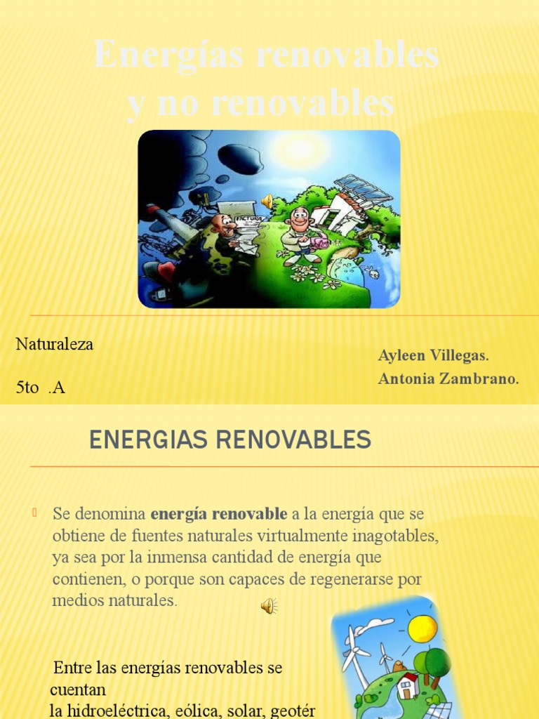 Energías Renovables y No Renovables | PDF | Ciencia y matemáticas