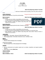 Formato CV Informatica TI