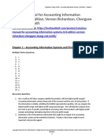 Solution Manual For Accounting Information Systems 3rd Edition Vernon Richardson Chengyee Chang Rod Smith