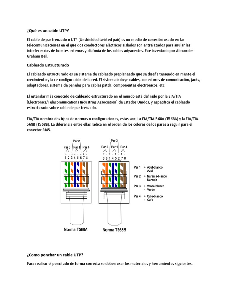 Guía para Ponchar RJ45 Correctamente | PDF | Equipo de ...