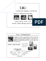 Diplomatura: Nutrición Humana Y Dietética Asignatura: PRODUCTOS LÁCTEOS