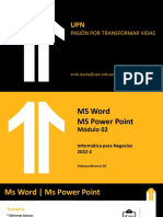 Semana 03 - MS Word y MS Power Point