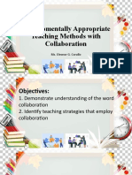 Developmentally Appropriate Teaching Methods With Collaboration