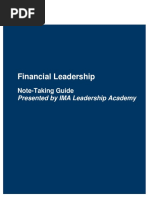 Financial Leadership - Webinar Notes