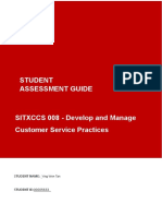 SITXCCS008 Develop and Manage Customer Service Student Guide V1.1 1 1 1 PDF