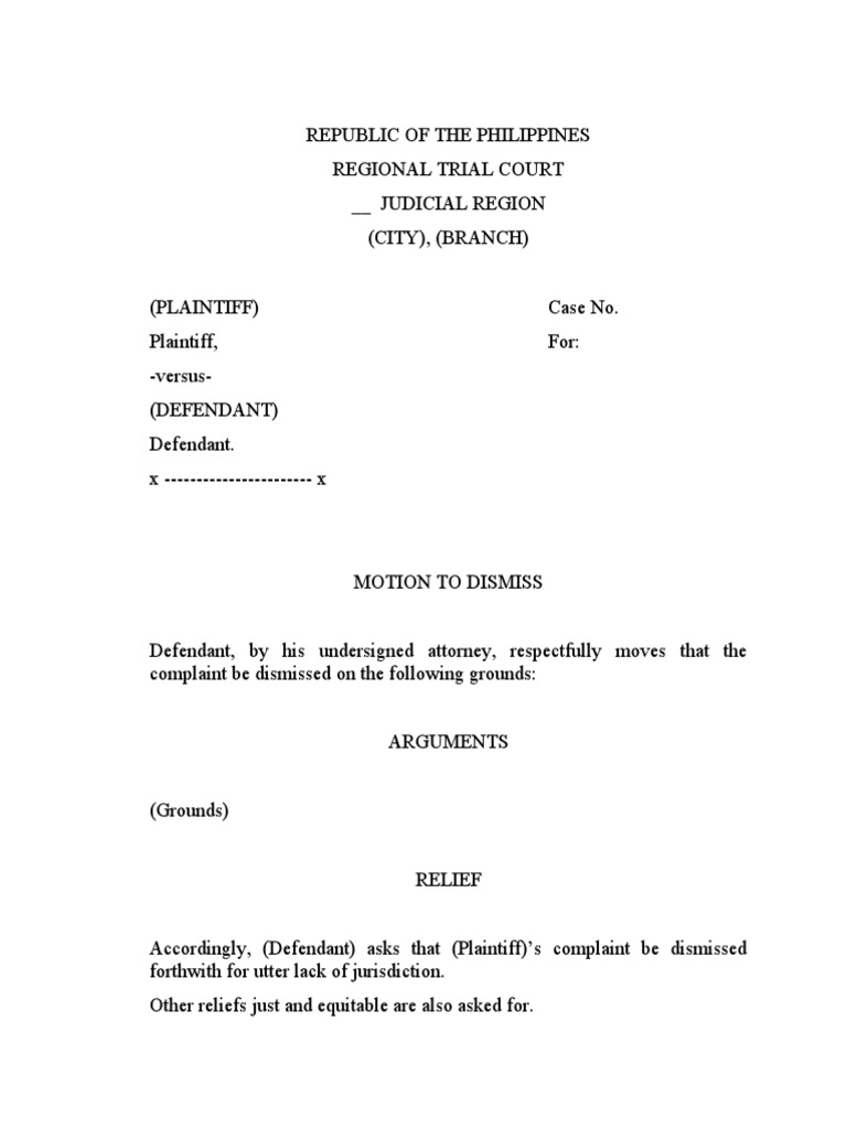 Motion To Dismiss | PDF
