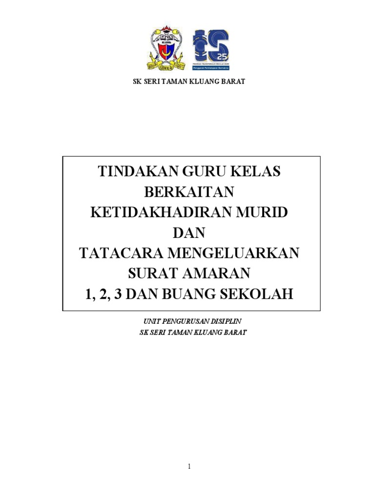 Prosedur Surat Amaran Ketidakhadiran Murid Pdf