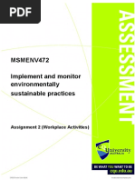 Implement Sustainable Work Practices - Assessment Two