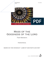 Mass of The Goodness of The Lord Piano Vocal Octavo