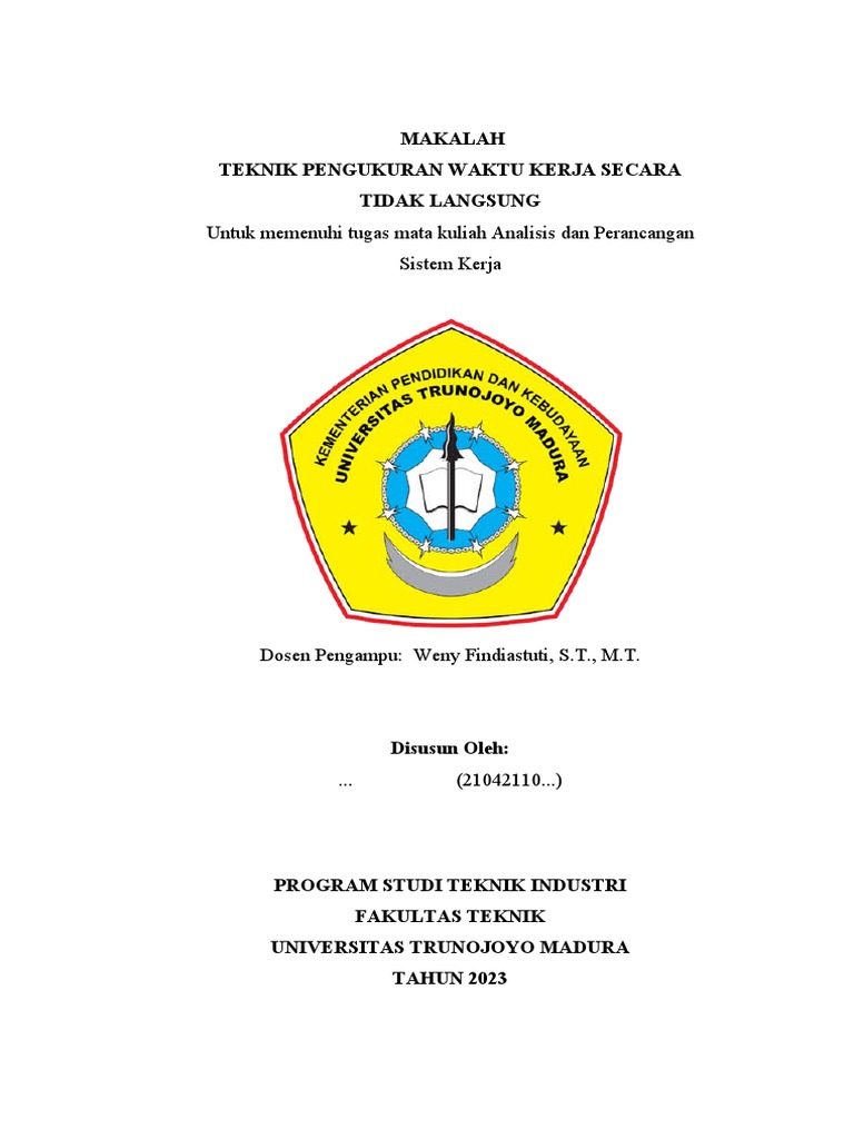Teknik Pengukuran Waktu Kerja Tidak Langsung | PDF