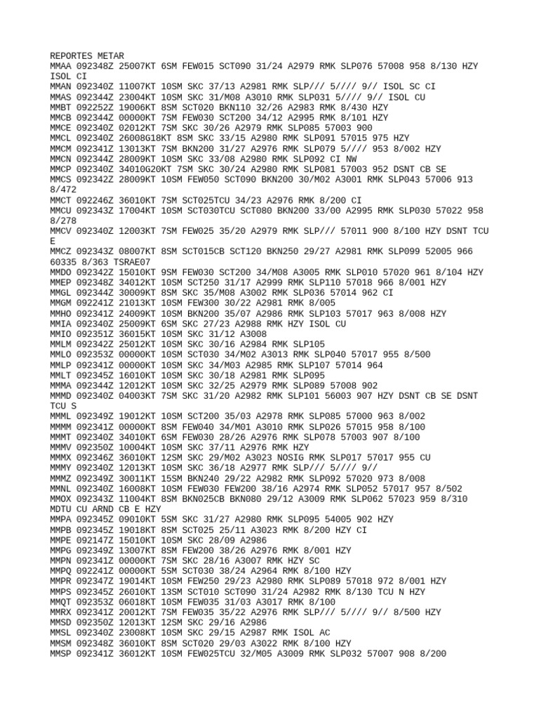 Metar 01Z-7 | PDF | Technology & Engineering