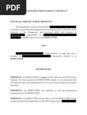Sample Employment Contract