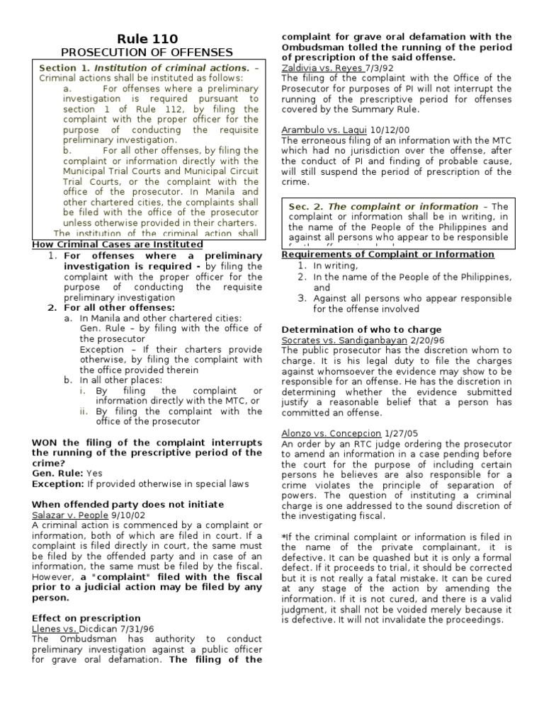 Criminal Procedure: Complaints & Charges | PDF | Prosecutor | Lawsuit