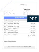 Siyochem Order 49170 Reciept