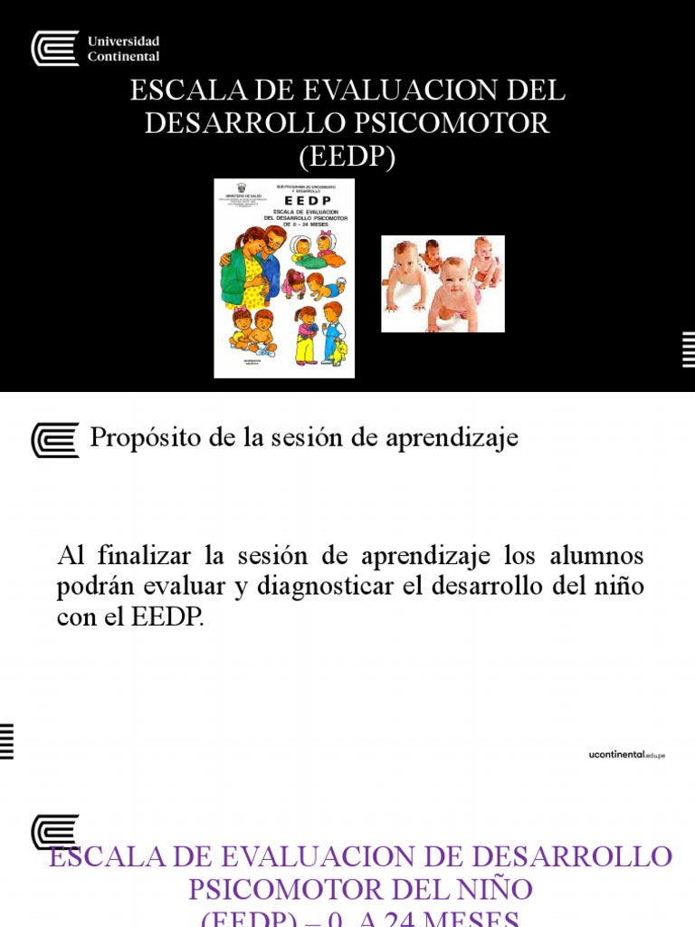 Evaluación del Desarrollo Psicomotor EEDP | PDF | Aprendizaje | Evaluación