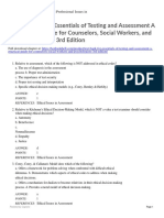Test Bank For Essentials of Testing and Assessment A Practical Guide For Counselors Social Workers and Psychologists 3rd Edition