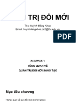 CHƯƠNG 1. TỔNG QUAN VỀ QUẢN TRỊ ĐỔI MỚI SÁNG TẠO