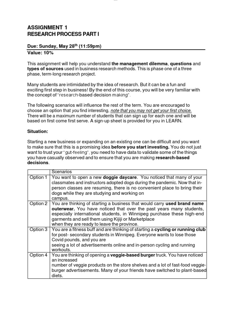 Business Research Process Assignment | PDF | Business | Computers