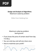 Maximum Subarray Problem