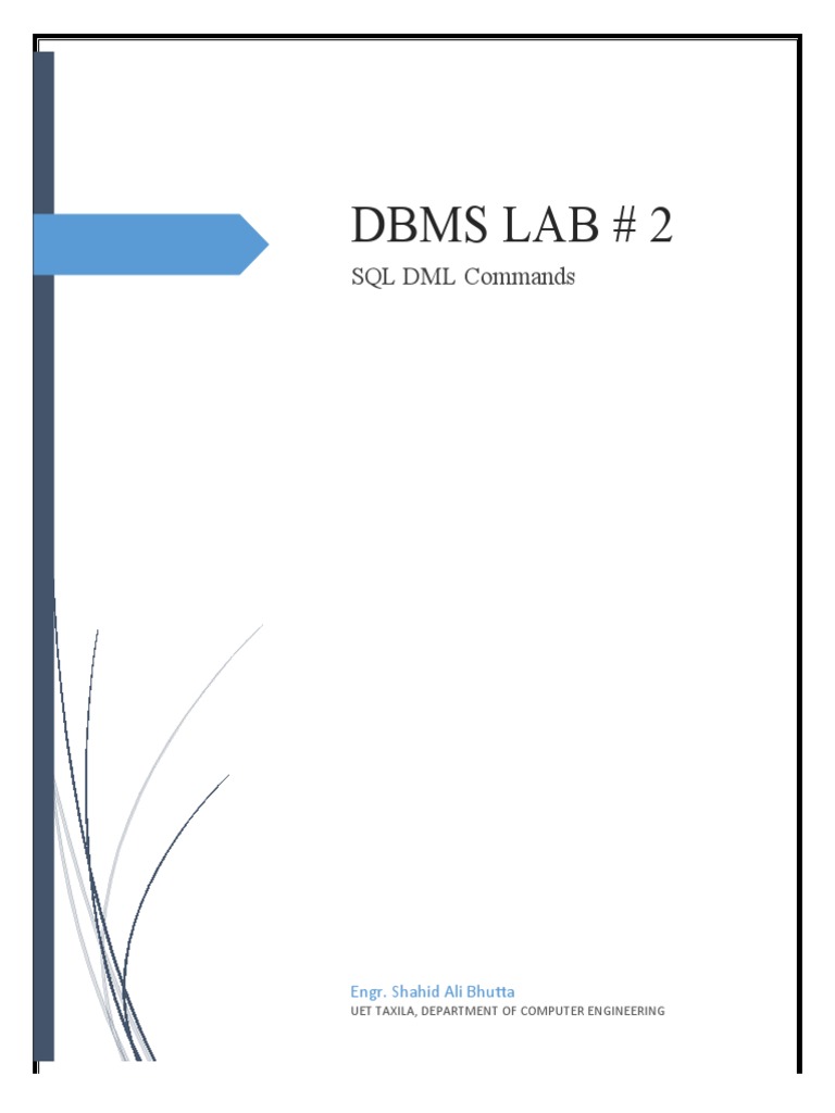 DBMS Lab # 2 DML | PDF | Databases | Application Software