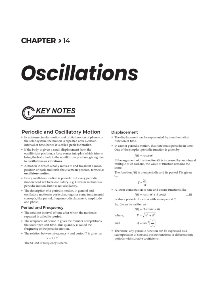 Oscillations Pdf