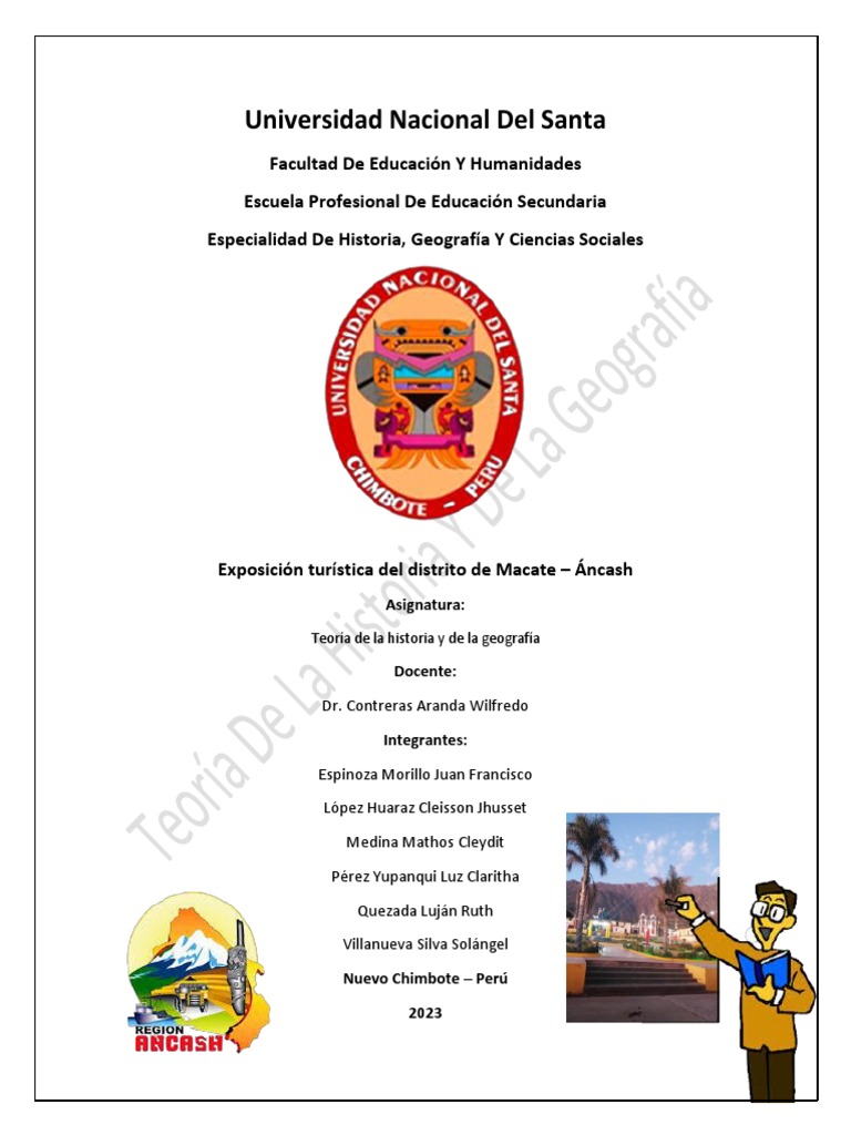 Exposición Turística Del Distrito de Macate.1 | PDF | Viajes y turismo