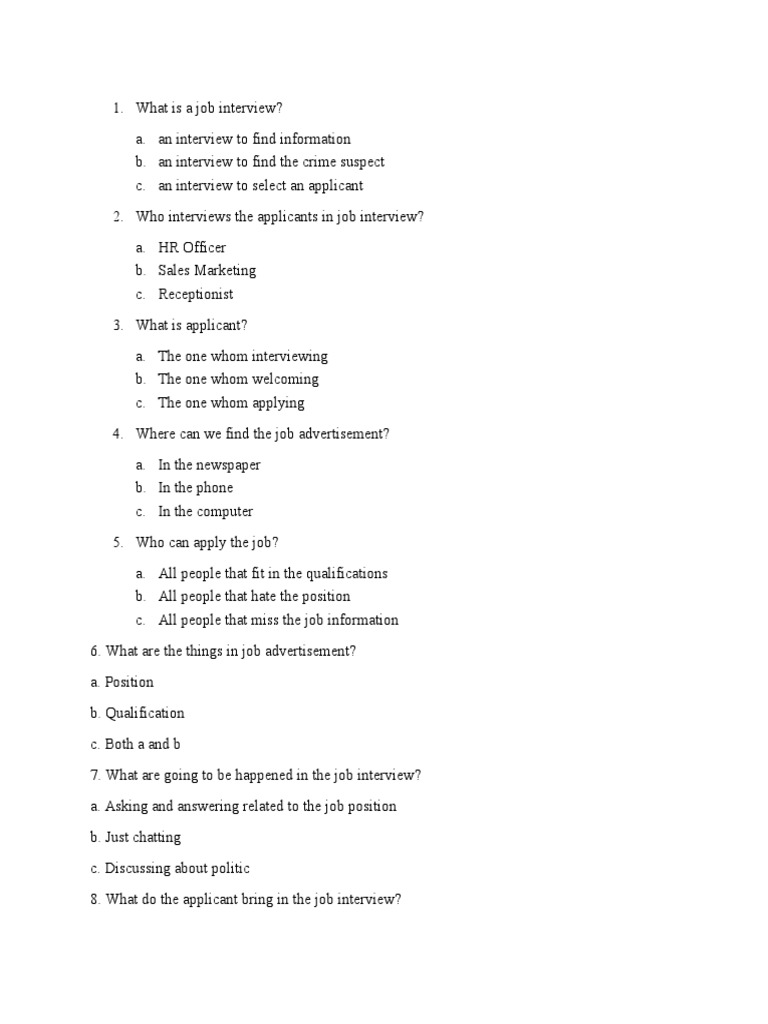 What Is A Job Interview PDF