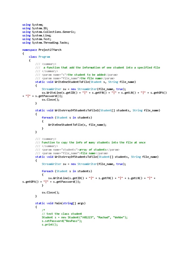 IOFiles With Students | PDF | Constructor (Object Oriented Programming ...