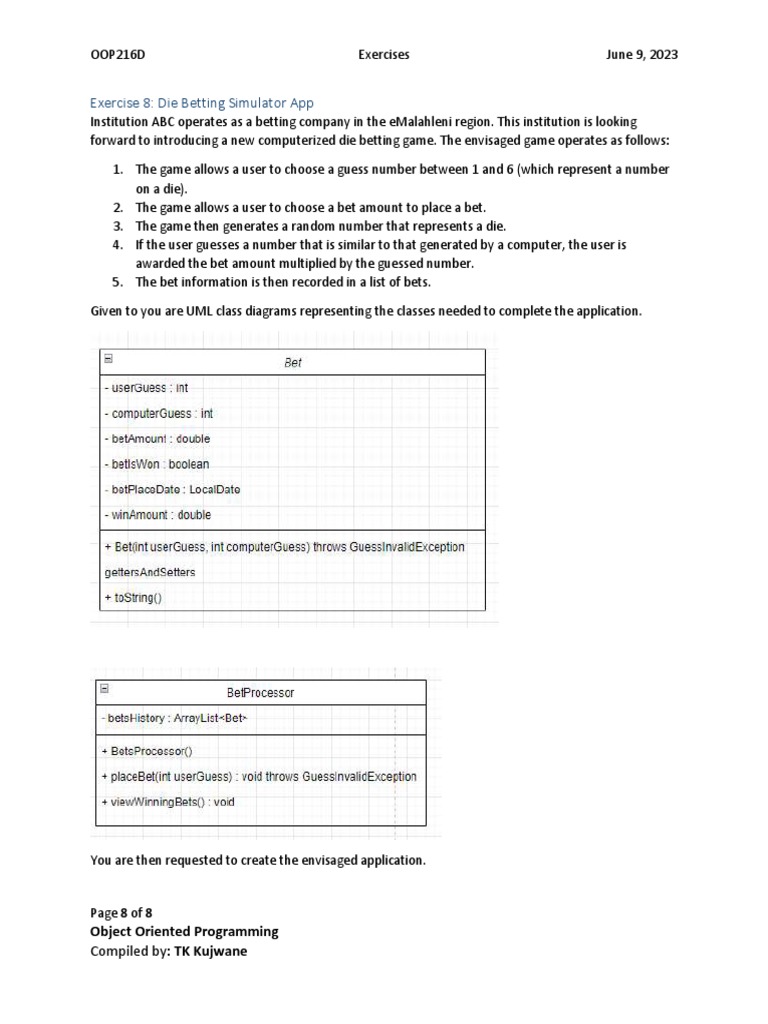 Exercise 8 | PDF | Games & Activities | Technology & Engineering
