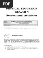 Understanding Recreational Activities in PE | PDF | Recreation | Camping