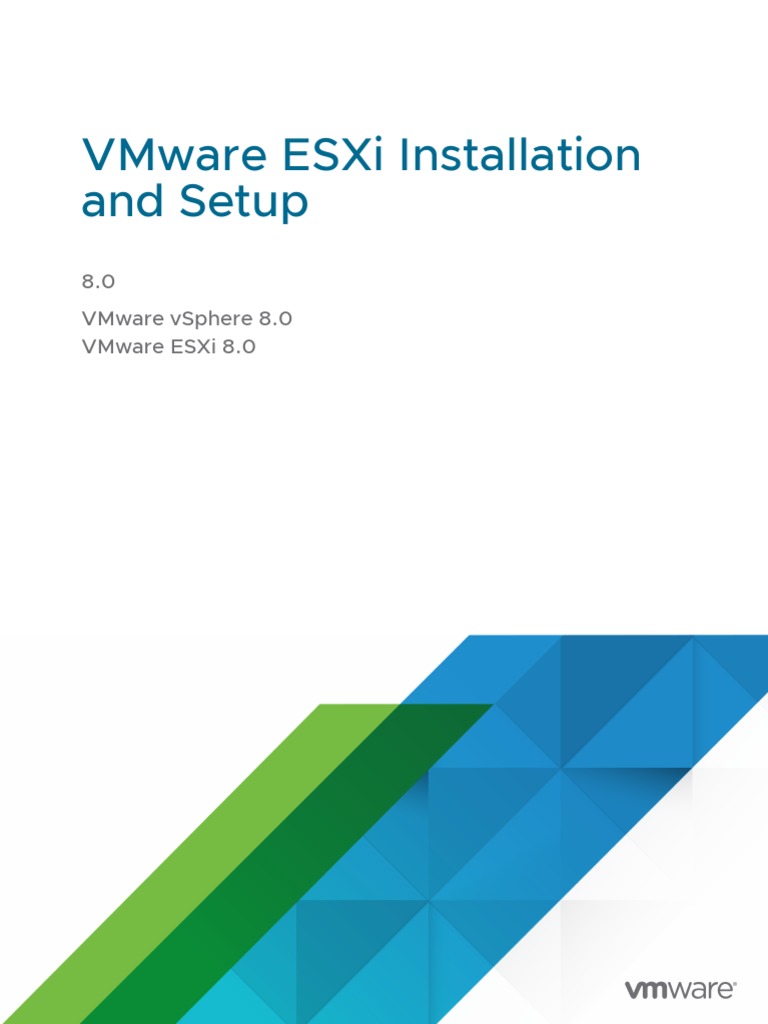 Vsphere Esxi 8.0 Installation Setup Guide PDF Booting Hard Disk Drive